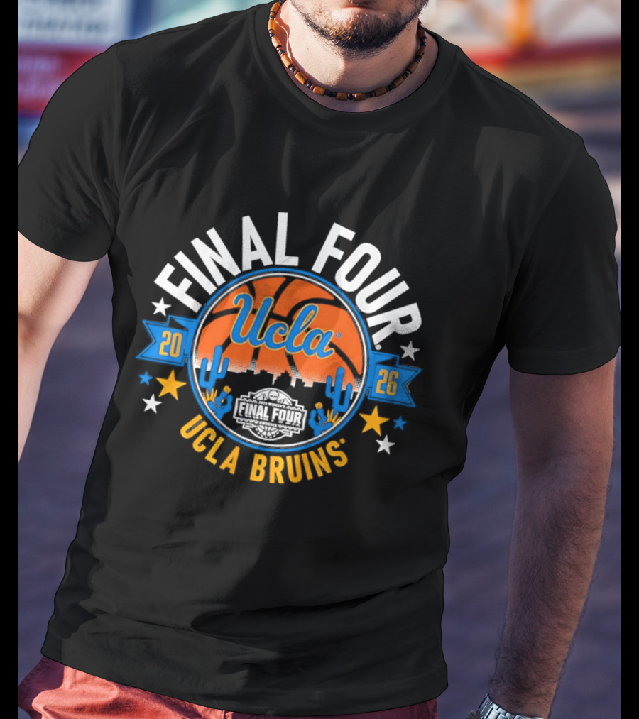 UCLA Bruins Final Four 2026 Basketball City Skyline Sunset T-Shirt
