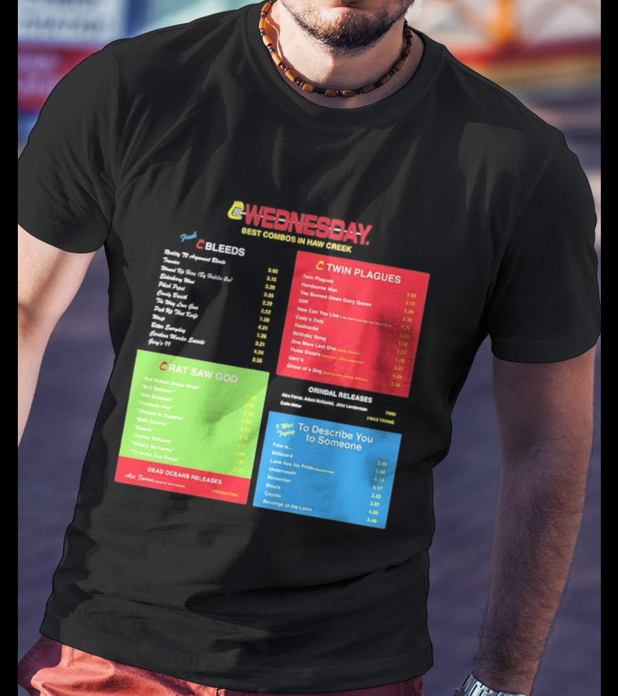 Wednesday Best Combos In Haw Creek Twin Plagues Rat Saw God Release T-Shirt