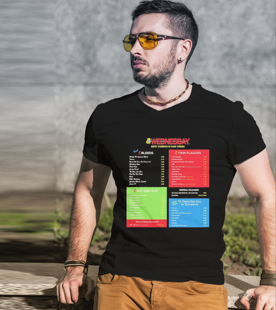 Wednesday Best Combos In Haw Creek Twin Plagues Rat Saw God Release T-Shirt