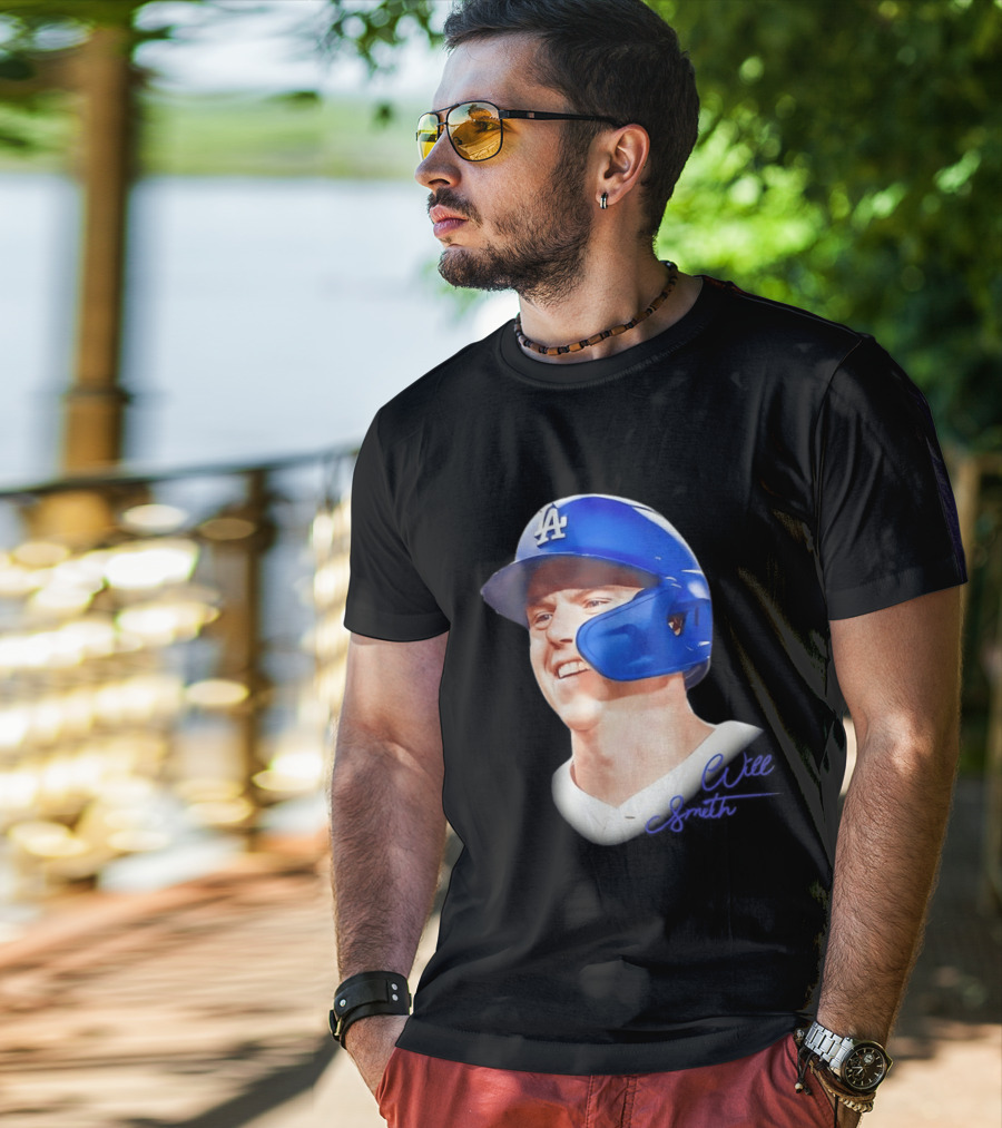 Los Angeles Dodgers MLB 2026 Big Face Will Smith Signature T-Shirt