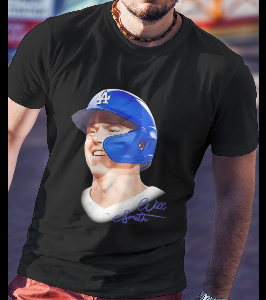 Los Angeles Dodgers MLB 2026 Big Face Will Smith Signature T-Shirt