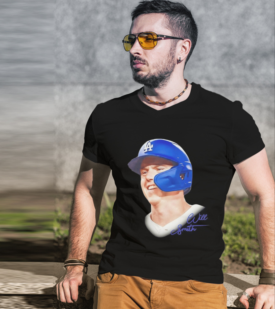 Los Angeles Dodgers MLB 2026 Big Face Will Smith Signature T-Shirt