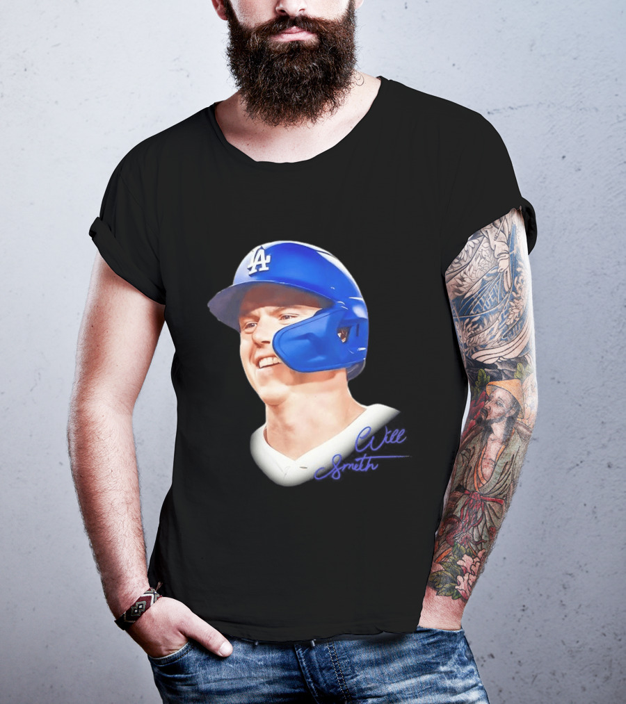 Los Angeles Dodgers MLB 2026 Big Face Will Smith Signature T-Shirt