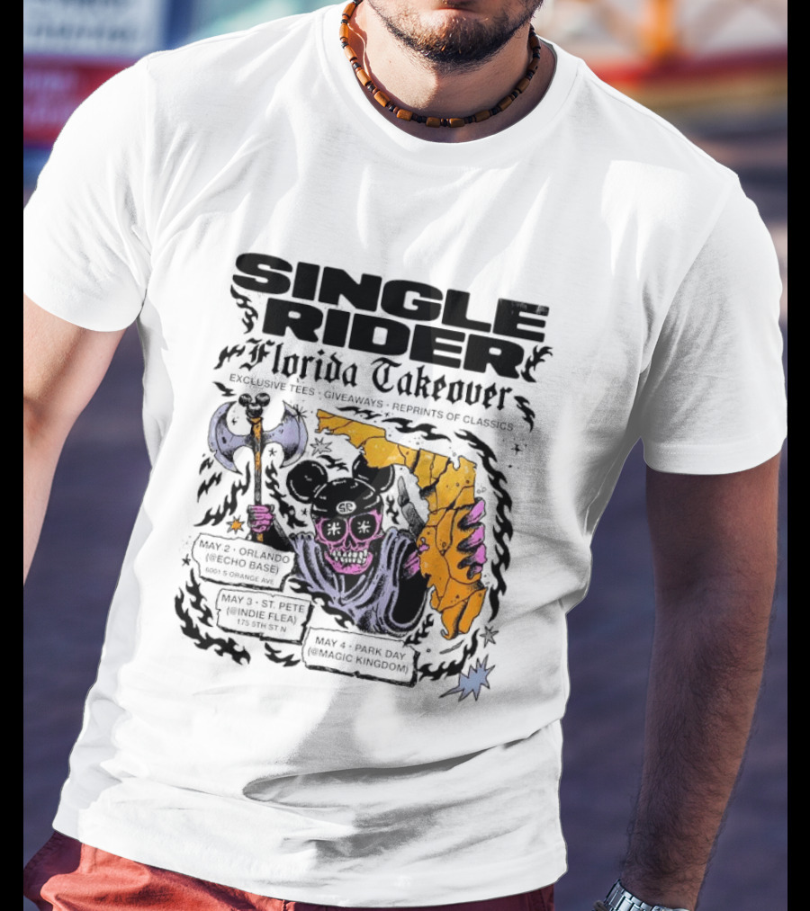 SINGLE RIDER Florida Takeover Exclusive Collectible Limited Edition T-Shirt