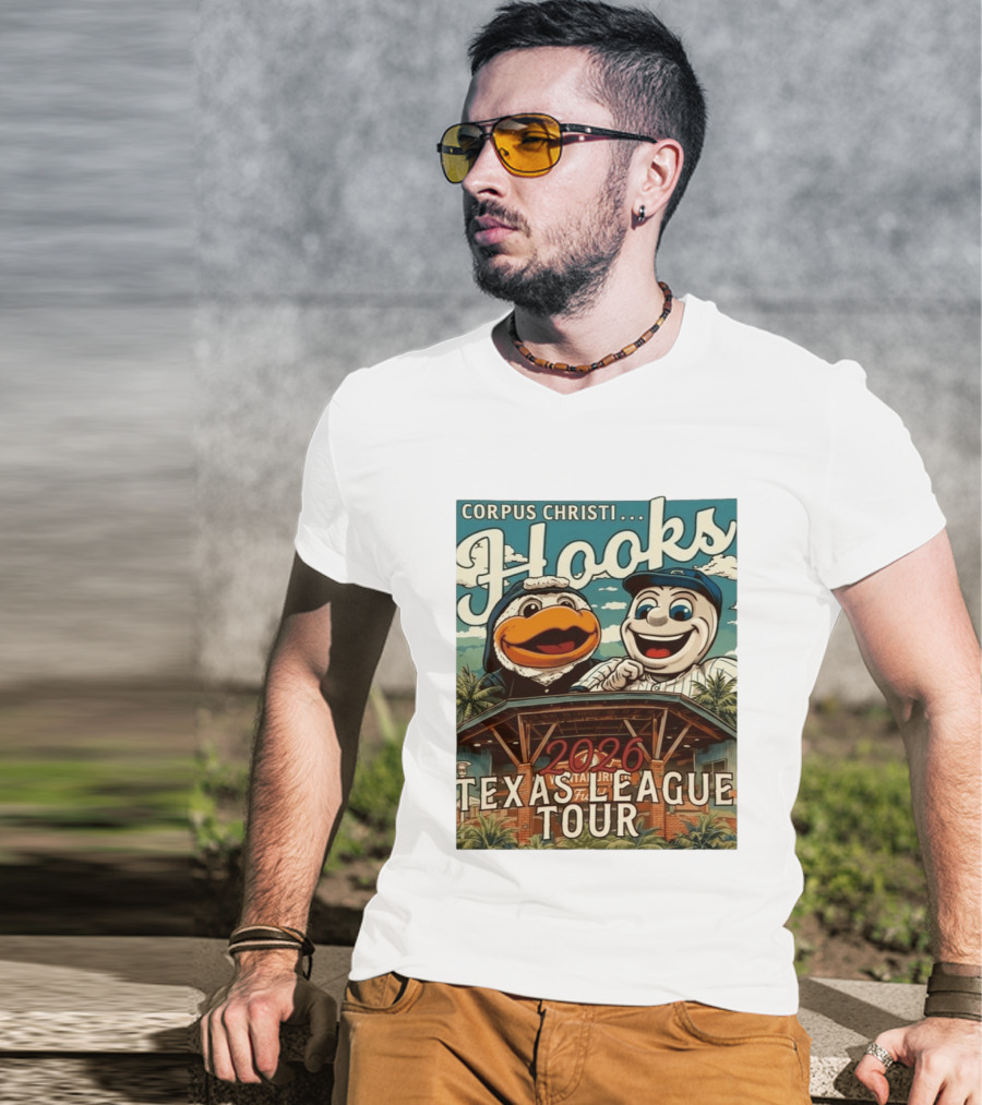 Corpus Christi Hooks 2026 Texas League Tour Stadium Fun T-Shirt
