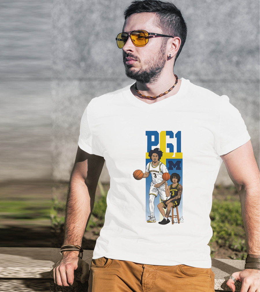 PG1 Elliot Cadeau Michigan Wolverines Basketball M T-Shirt