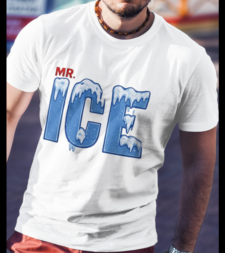 Mr ICE Snow Cover Icy Letters Frosty Winter T-Shirt