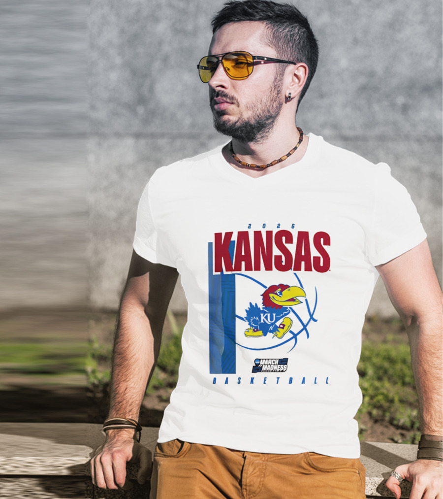 Kansas Jayhawks 2026 NCAA March Madness Basketball T-Shirt