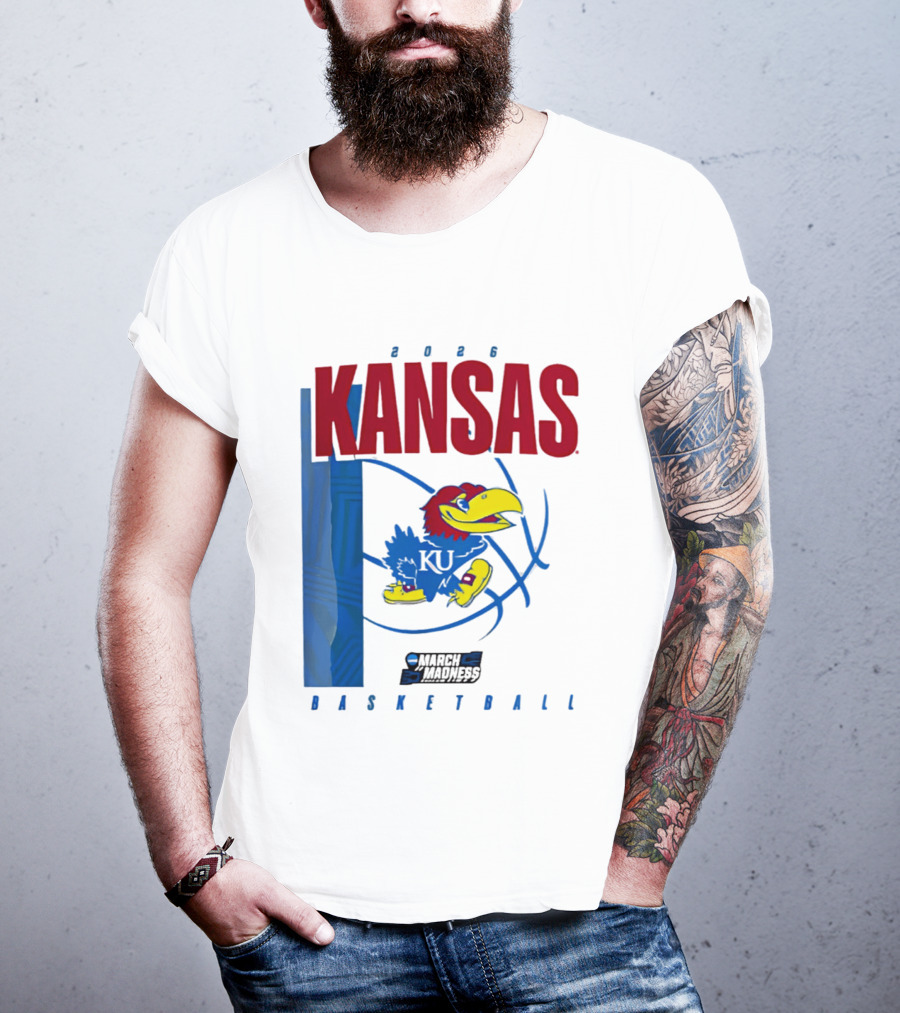 Kansas Jayhawks 2026 NCAA March Madness Basketball T-Shirt