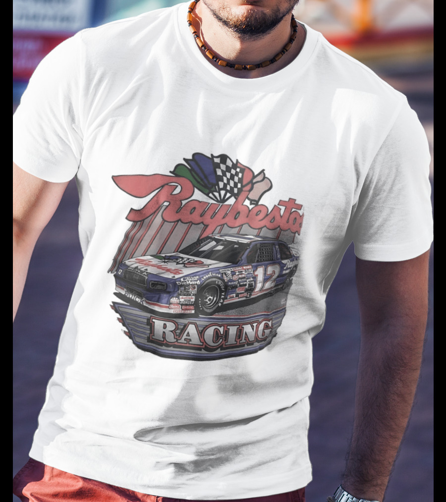 Raybestos Racing 1991 Car No. 12 Checkered Flags T-Shirt