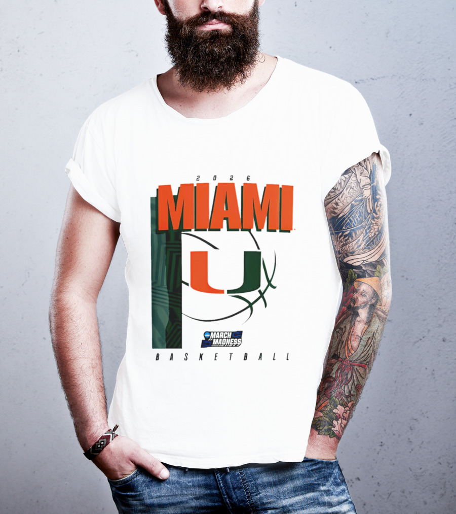 2026 Miami Hurricanes March Madness Basketball NCAA T-Shirt