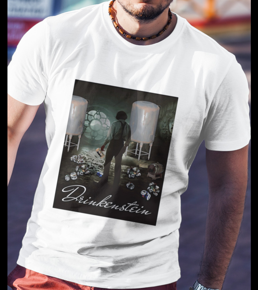 Drinkenstein Frankenstein Meme With Pile Of Soda Cans T-Shirt