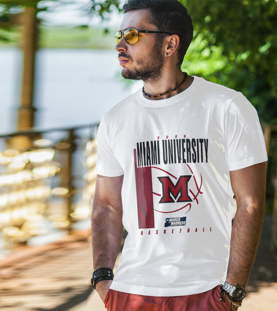 Miami University 2026 RedHawks March Madness Basketball T-Shirt