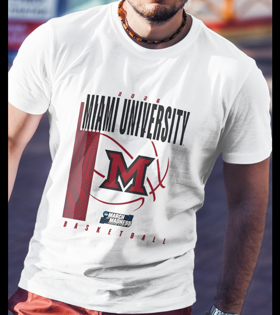 Miami University 2026 RedHawks March Madness Basketball T-Shirt