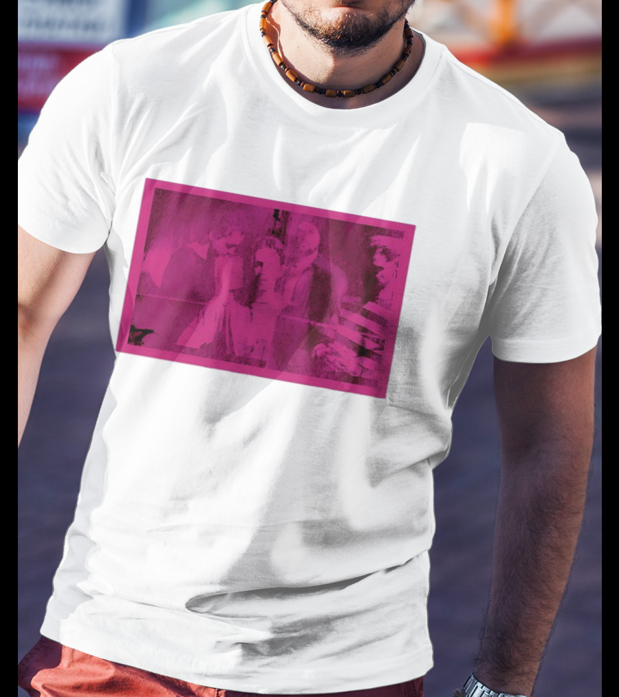 Frail State Of Mind Pink Abstract Band Collage T-Shirt