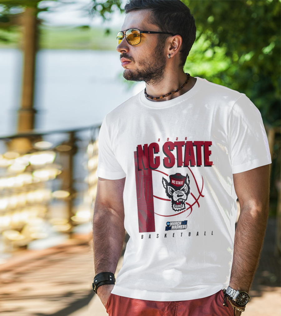 N.C. State Wolfpack 2026 March Madness Basketball T-Shirt
