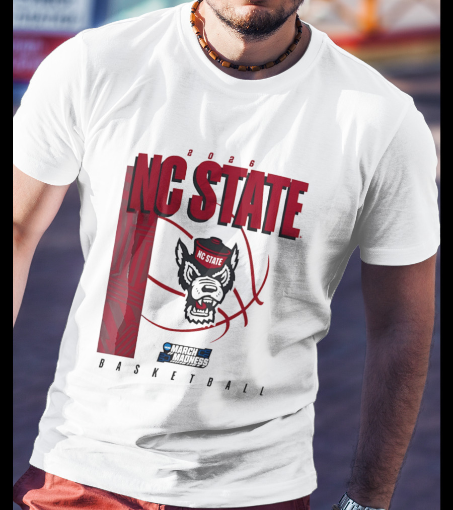 N.C. State Wolfpack 2026 March Madness Basketball T-Shirt