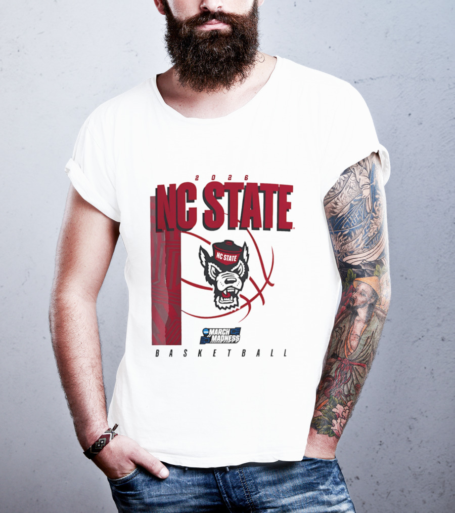 N.C. State Wolfpack 2026 March Madness Basketball T-Shirt