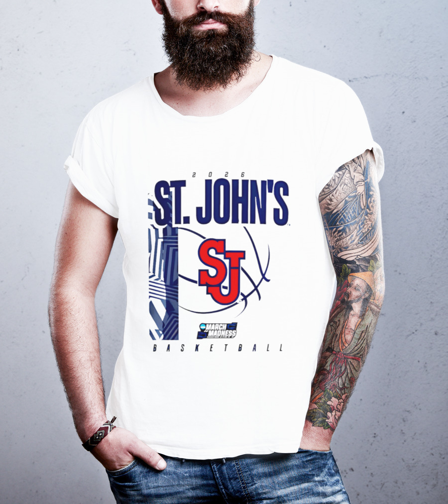 St. John's Red Storm NCAA 2026 March Madness Basketball SJ T-Shirt