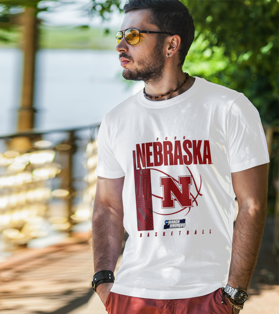 Nebraska Huskers 2026 March Madness Basketball NCAA T-Shirt