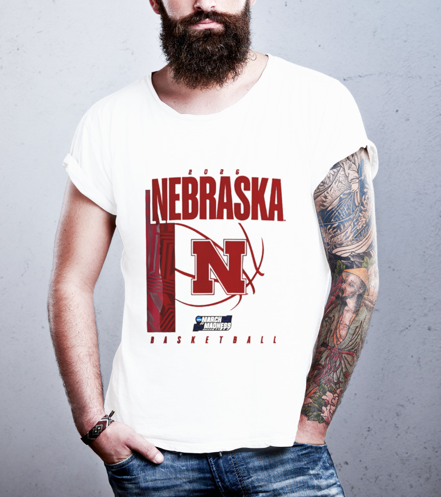 Nebraska Huskers 2026 March Madness Basketball NCAA T-Shirt