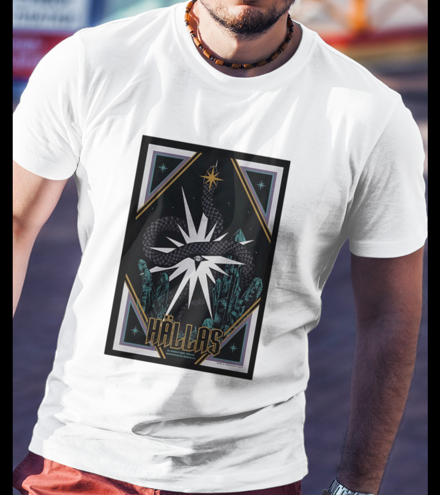 Hällas Berlin Germany Heimathafen Neukölln Tour March 21 2026 Star Snake Eye Crystals T-Shirt