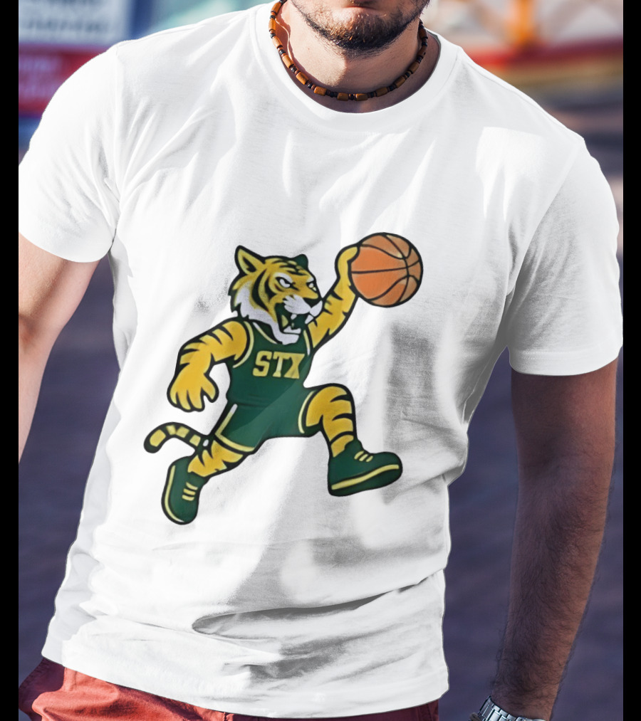 Northern Michigan Wildcats Basketball STX Tiger Dunking T-Shirt