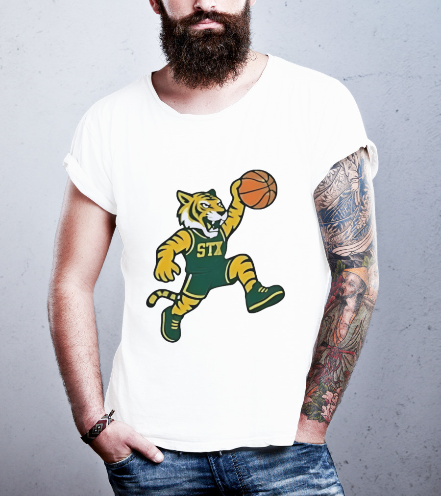 Northern Michigan Wildcats Basketball STX Tiger Dunking T-Shirt