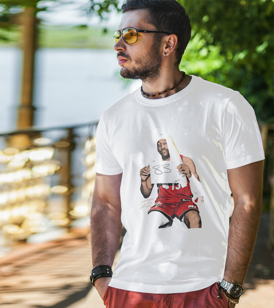 Bam 83 Miami Heat Bam Adebayo 13 Player Collage T-Shirt
