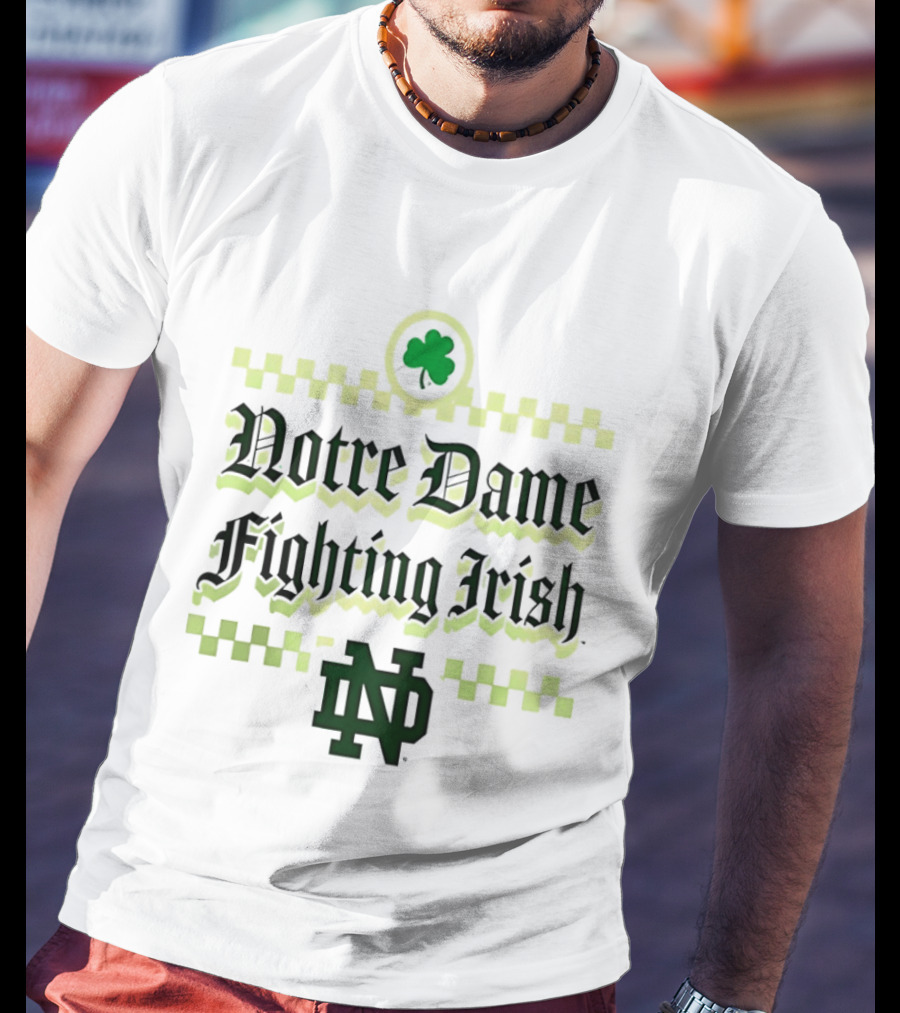 Notre Dame Fighting Irish ND Clover St Patrick's Day T-Shirt