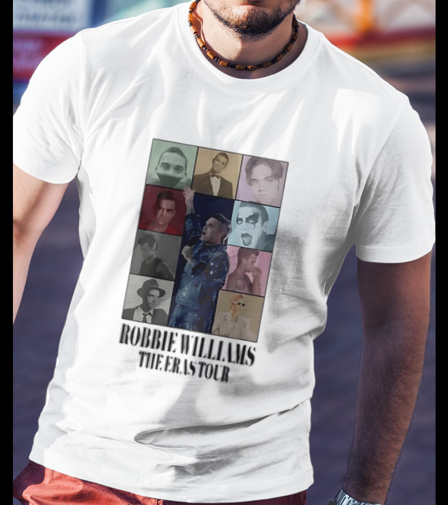Robbie Williams The Eras Tour Collage Style Portraits T-Shirt