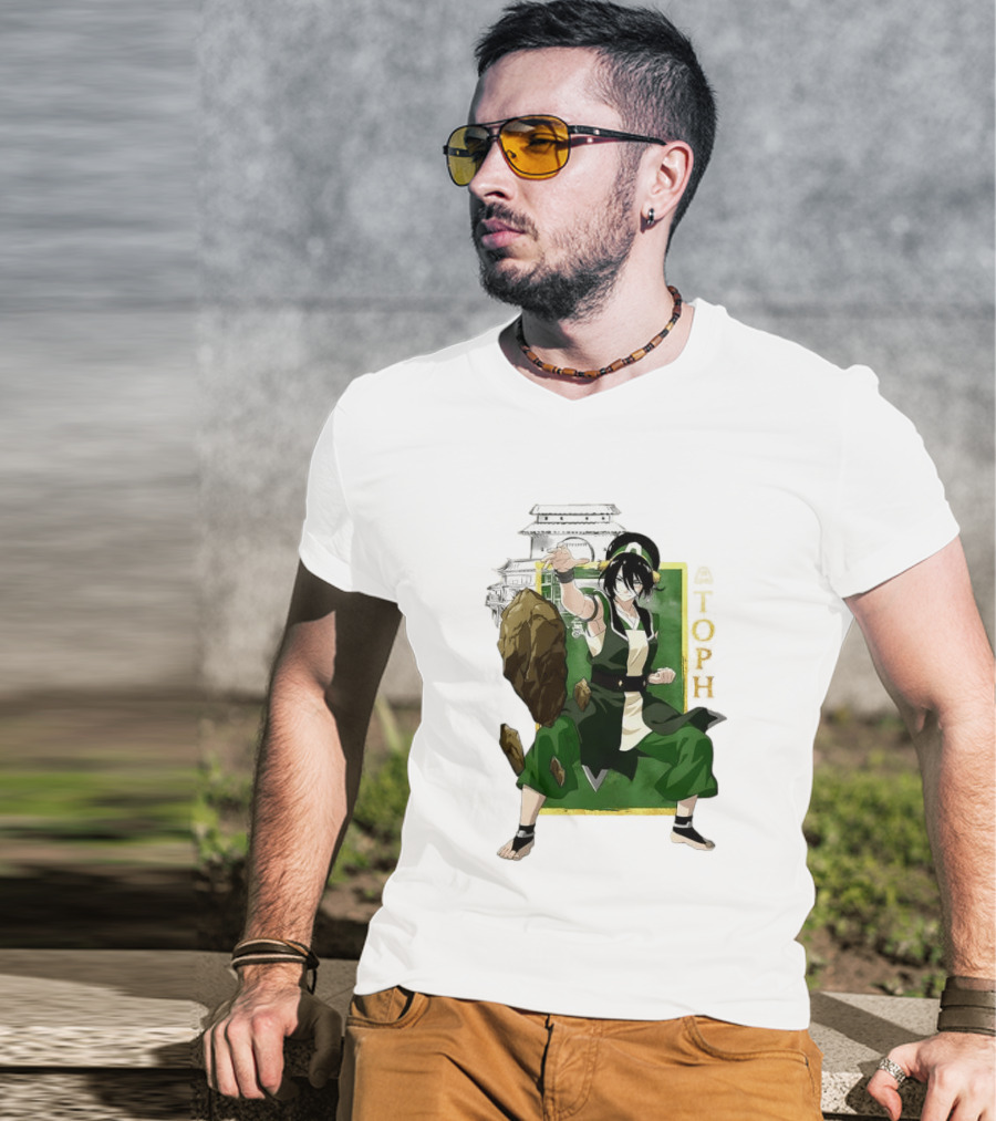 Toph Beifong Earthbending Avatar Character Art With Ba Sing Se T-Shirt