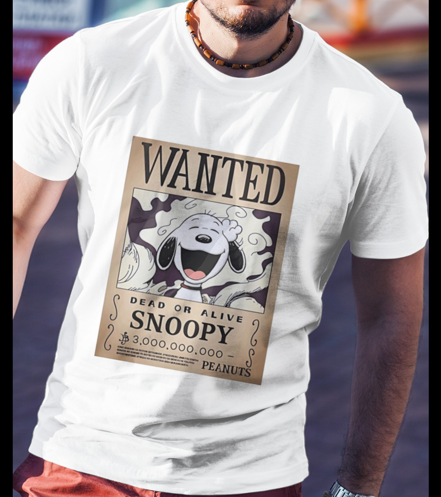 Wanted Dead Or Alive Snoopy Peanuts 3 Billion Bounty T-Shirt