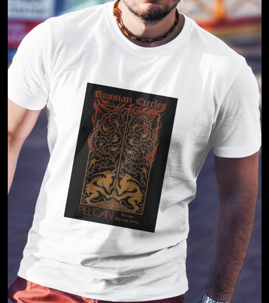 Russian Circles Pelican Europe Spring 2026 Tour Fantasy Artistry T-Shirt