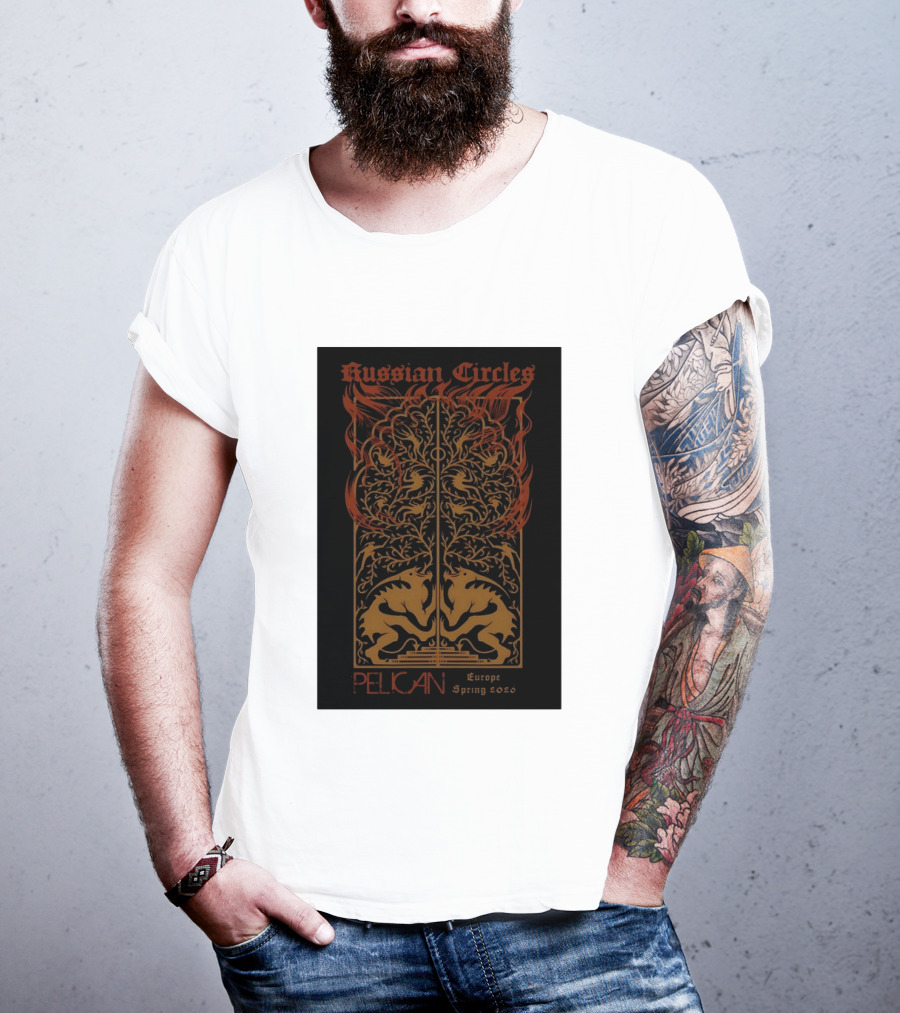 Russian Circles Pelican Europe Spring 2026 Tour Fantasy Artistry T-Shirt
