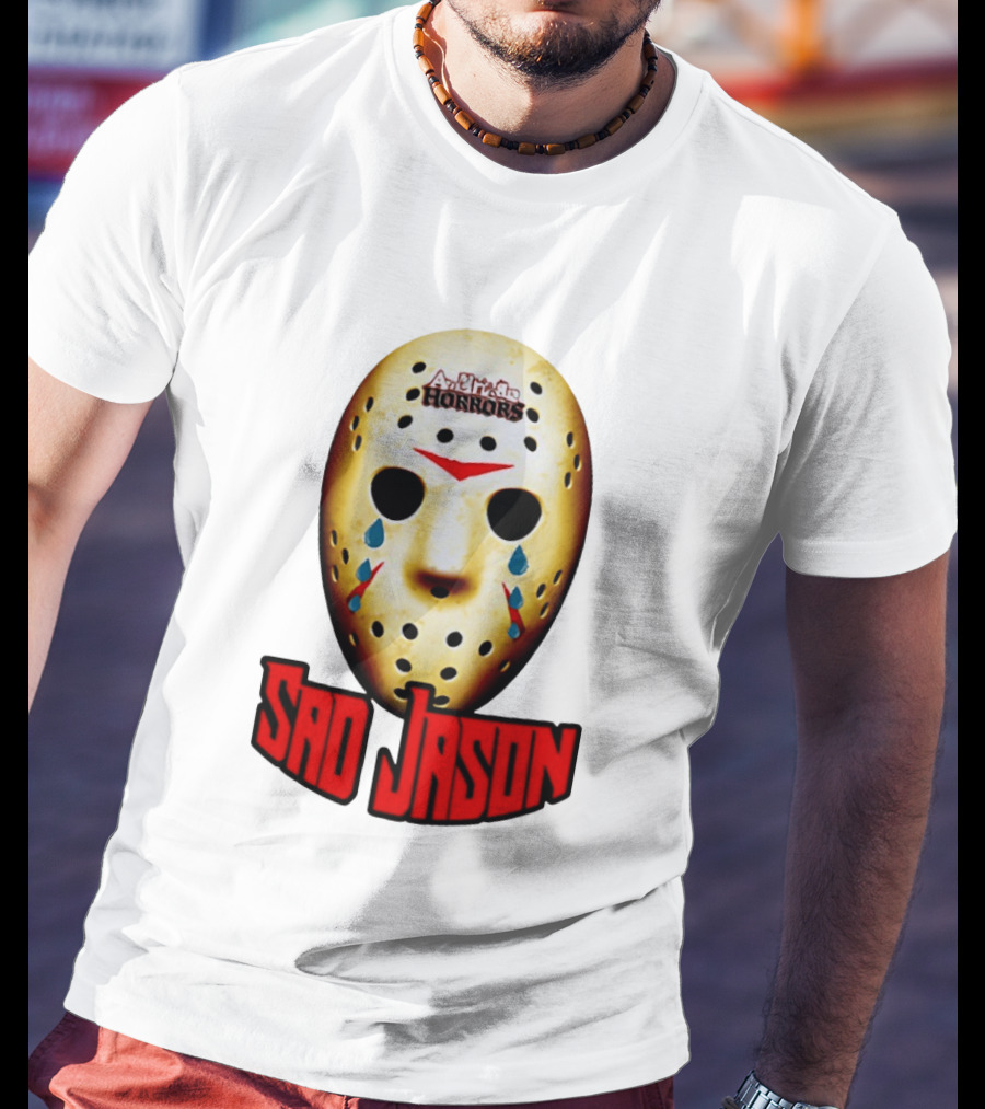 Astros Horrors Sad Jason Voorhees Mask Baseball Tears T-Shirt