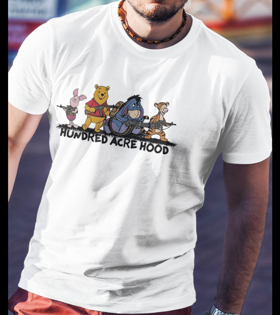 Hundred Acre Hood Winnie The Pooh Piglet Eeyore Tigger Characters T-Shirt