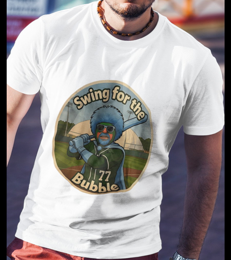 Swing For The Bubble 77 Tulane Green Wave Baseball T-Shirt