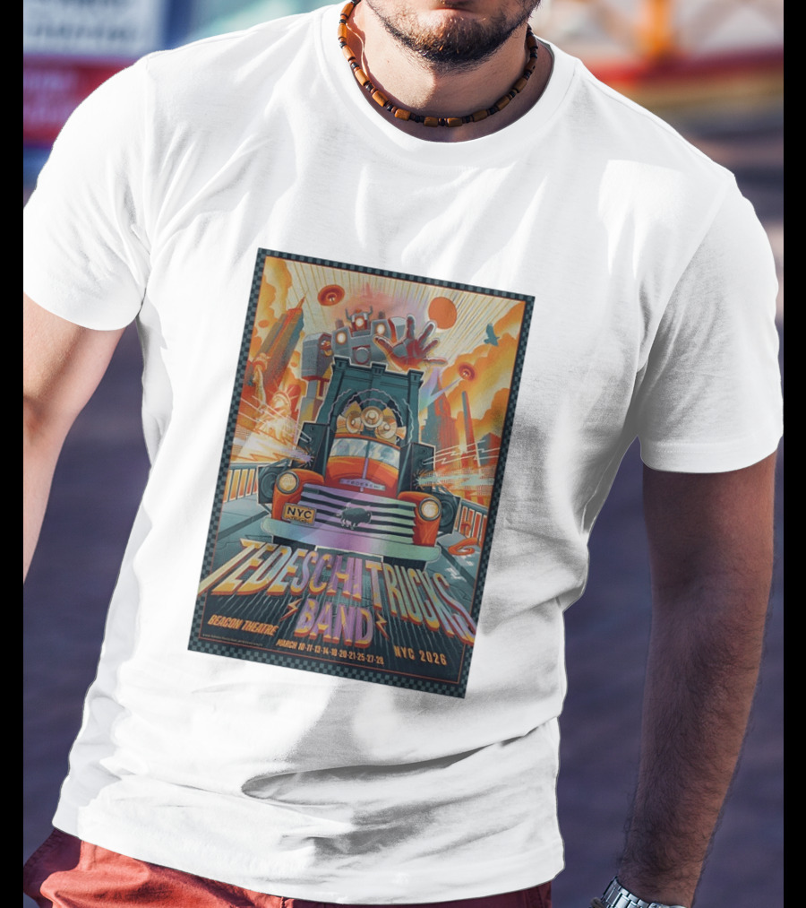 Tedeschi Trucks Band NYC Beacon Theatre March 2026 Robot Truck T-Shirt