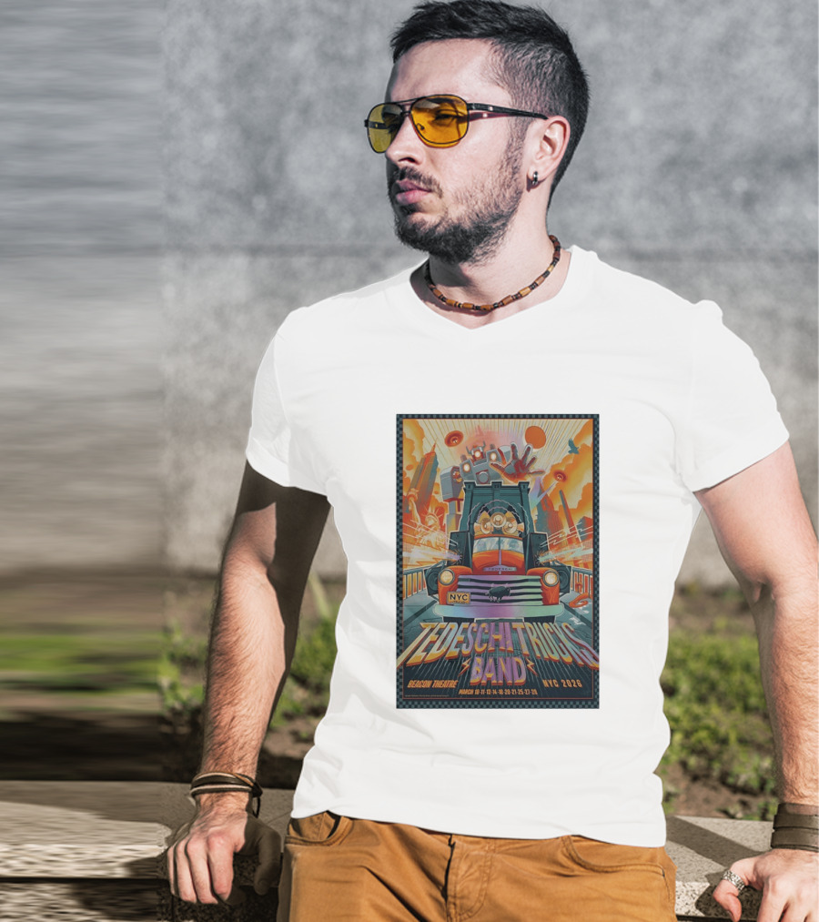 Tedeschi Trucks Band NYC Beacon Theatre March 2026 Robot Truck T-Shirt