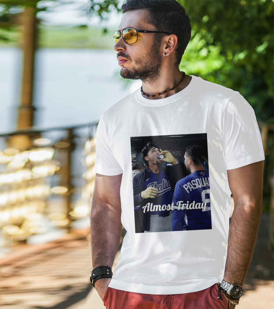 Italy World Baseball Classic Espresso Shot Almost Friday Pasquale T-Shirt