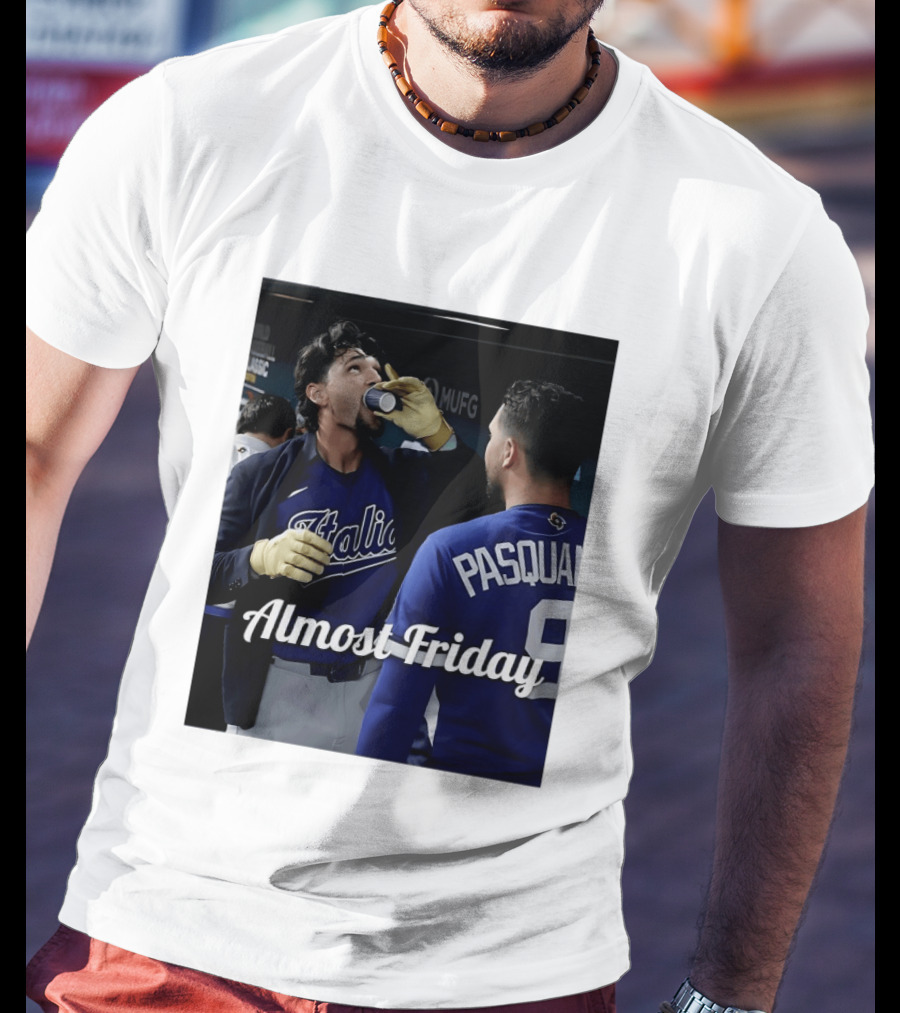 Italy World Baseball Classic Espresso Shot Almost Friday Pasquale T-Shirt
