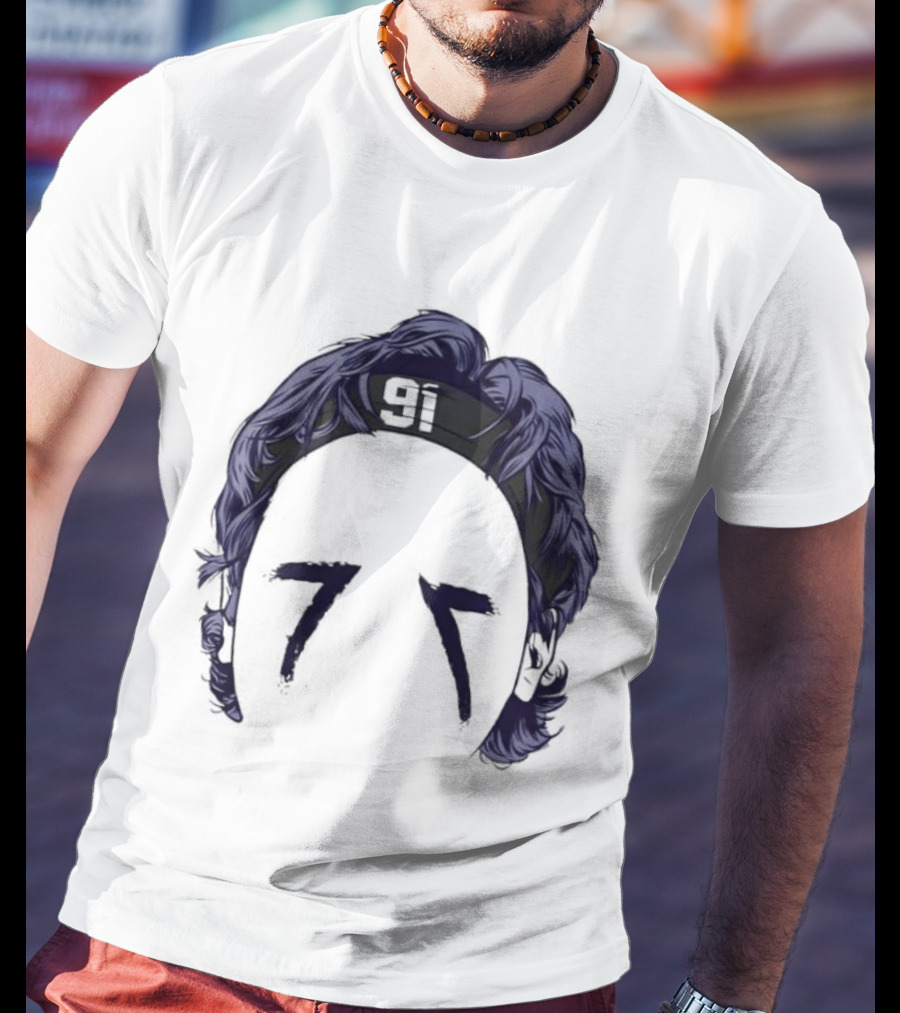 91 Headband Purple Hair Eye Black T-Shirt