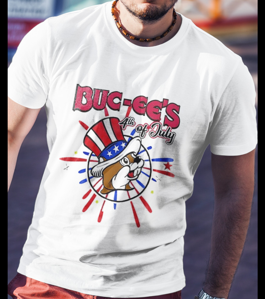Buc Ee's 4th Of July Celebration Patriotic Beavers And Stars T-Shirt