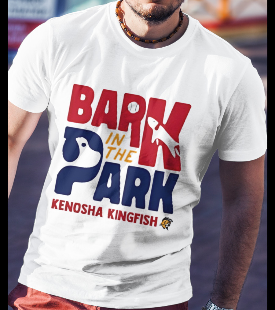 Kenosha Kingfish Bark In The Park Event With Playful Dog And Fish T-Shirt
