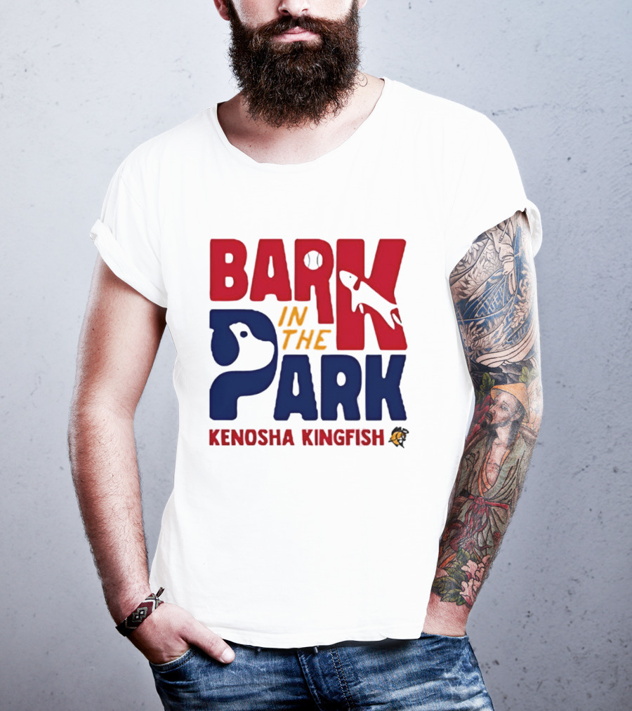 Kenosha Kingfish Bark In The Park Event With Playful Dog And Fish T-Shirt