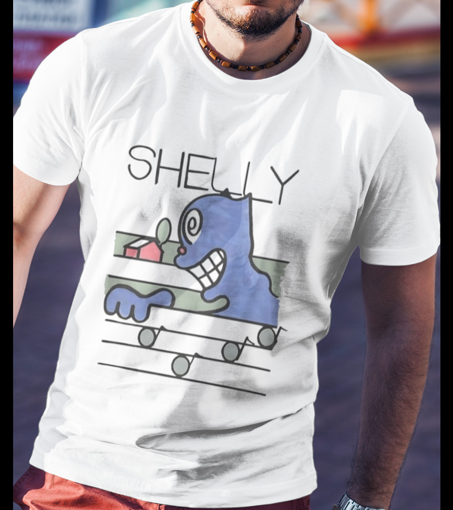 Shelly Cartoon Character With House And Music Notes T-Shirt