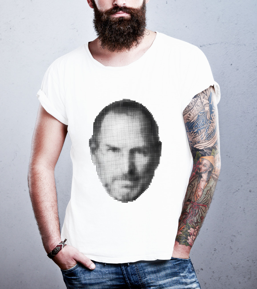 Thinking Differently Steve Jobs Portrait Dot Matrix T-Shirt