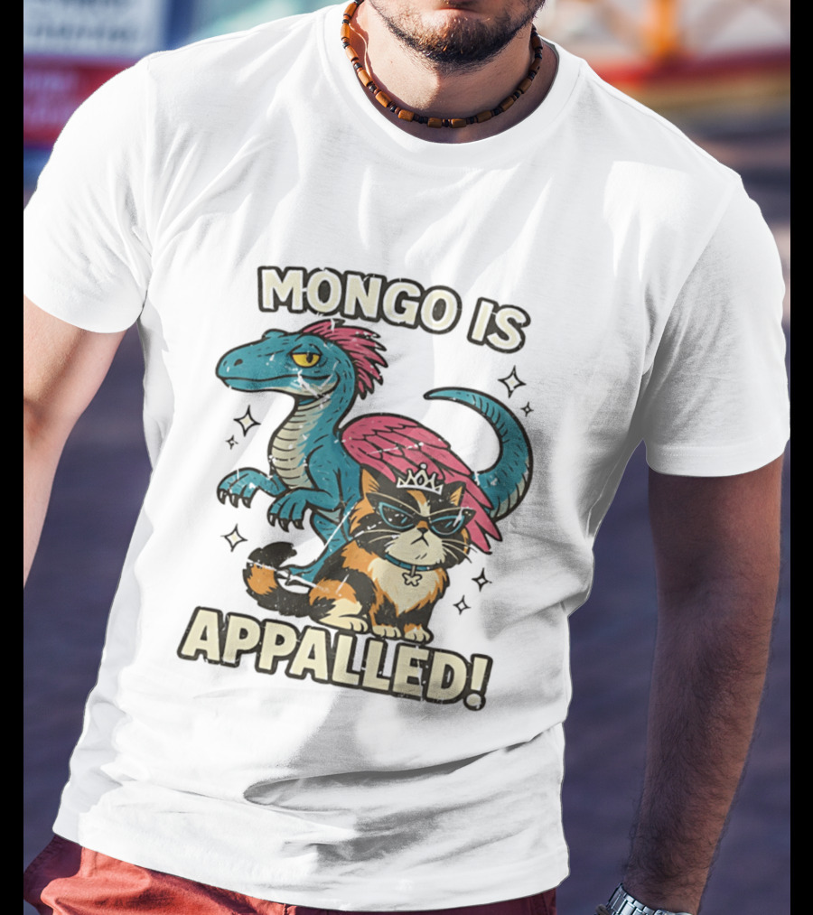 Mongo Is Appalled Dungeon Crawler Carl Dinosaur And Cat T-Shirt