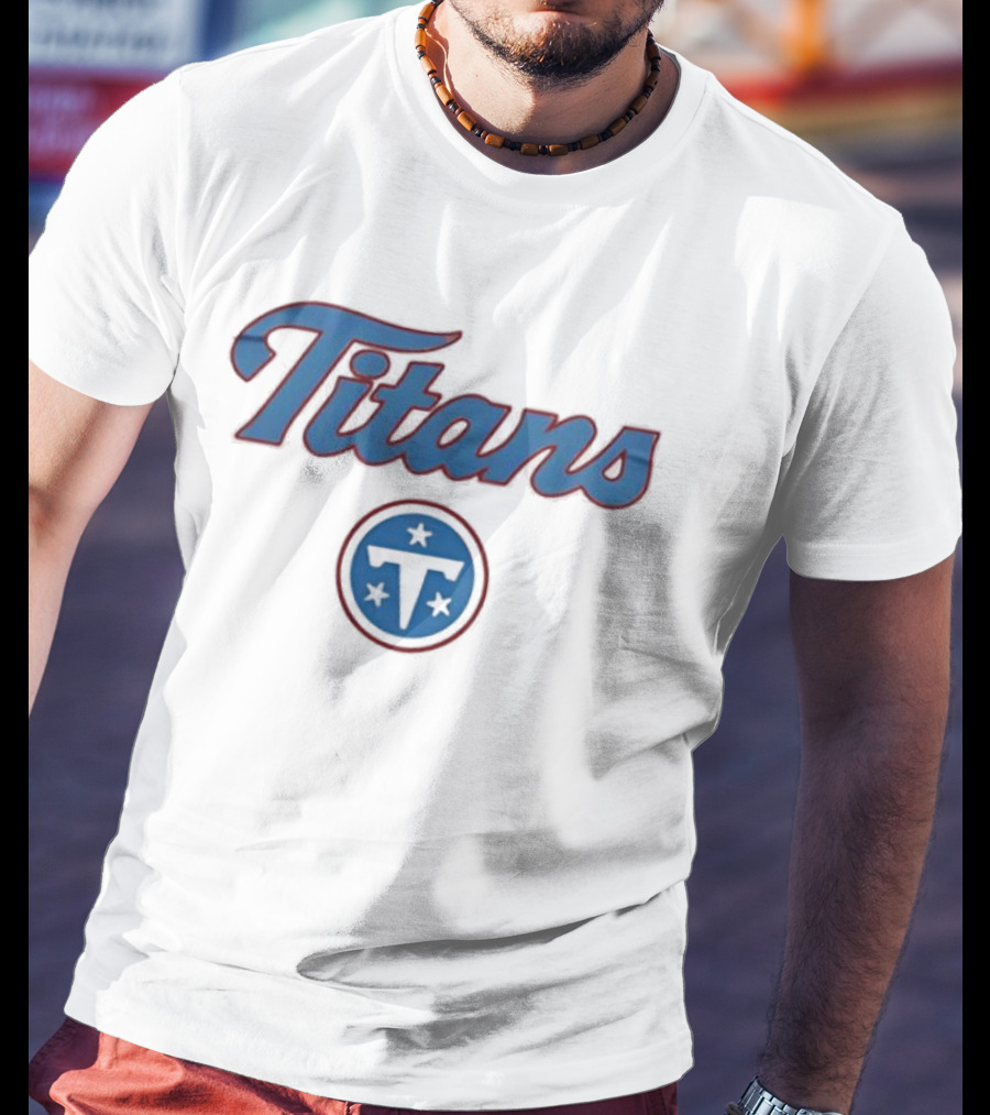 Titans Stars Logo Three Stars Blue T-Shirt